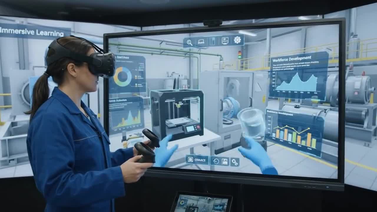 AI-generated animation of a learner in a VR headset. Scroll to play it.