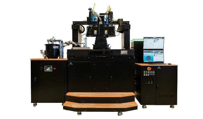 The Aconity3D metal printer in the lab
