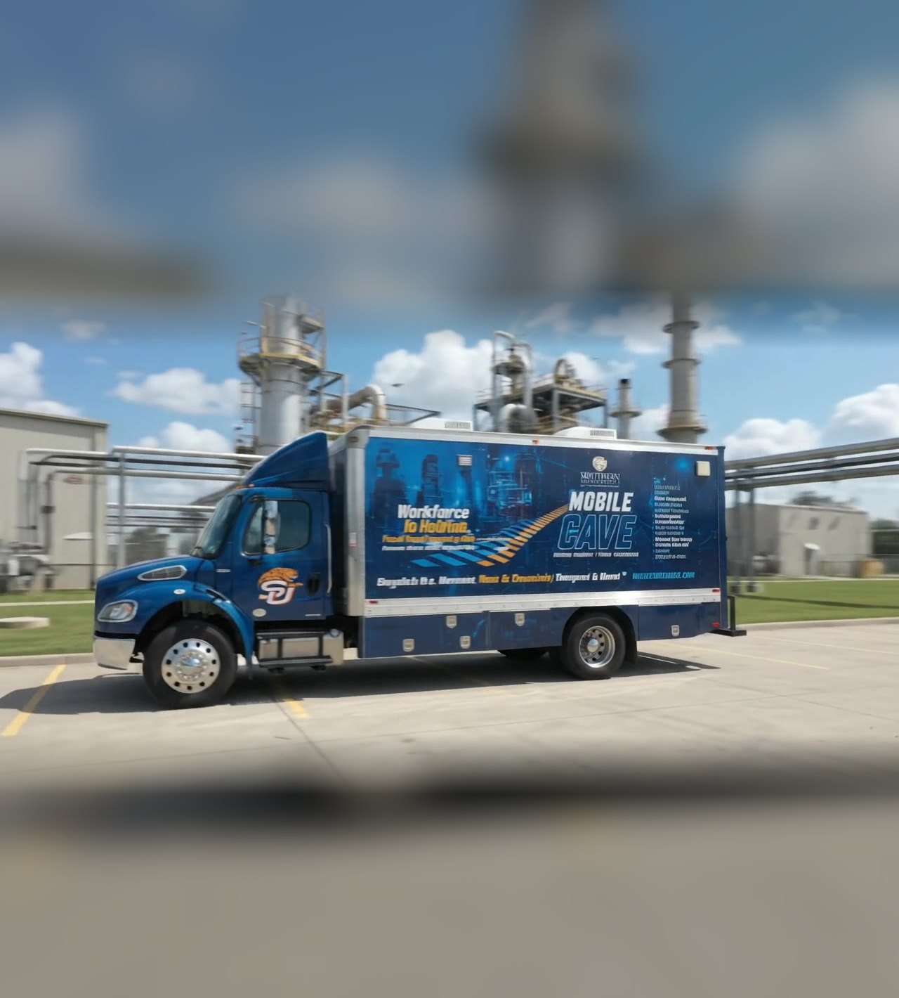 The Southern University Mobile CAVE truck (AI-generated image)